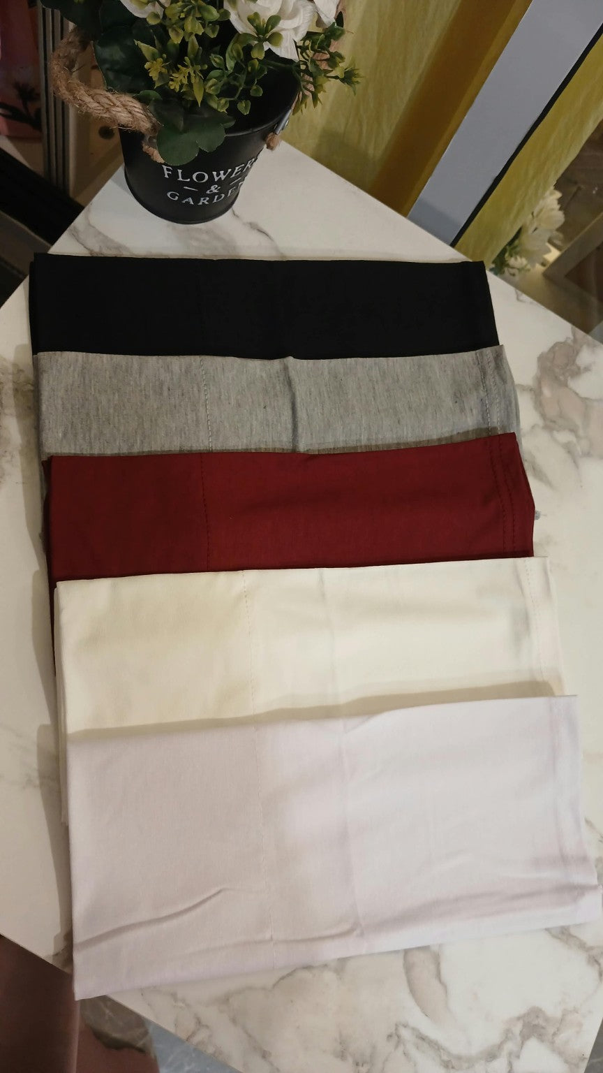 Black, heather gray, burgundy, off white and white cotton undercaps