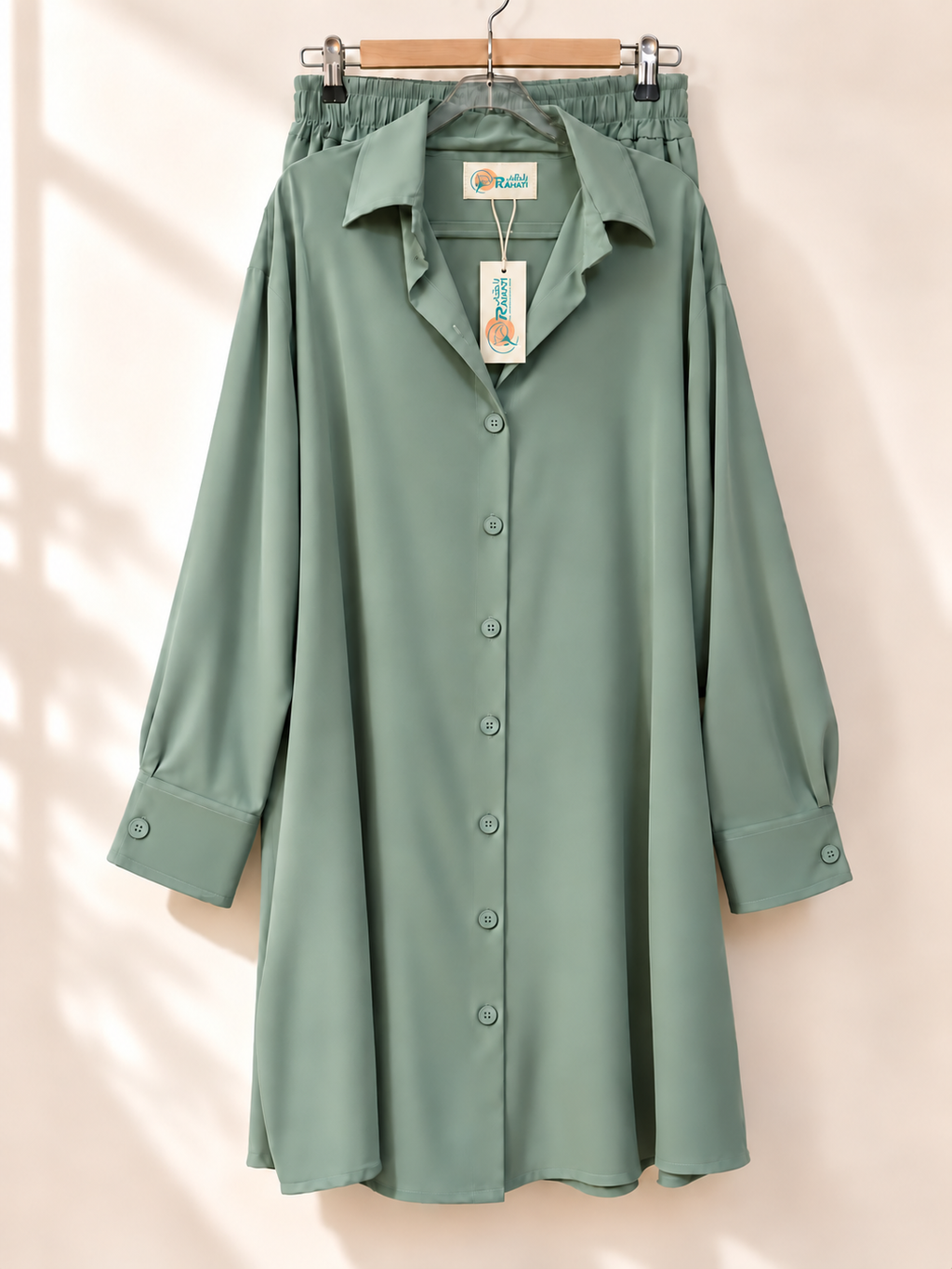 Plus Size Jersey Summer Modest Set (mint)
