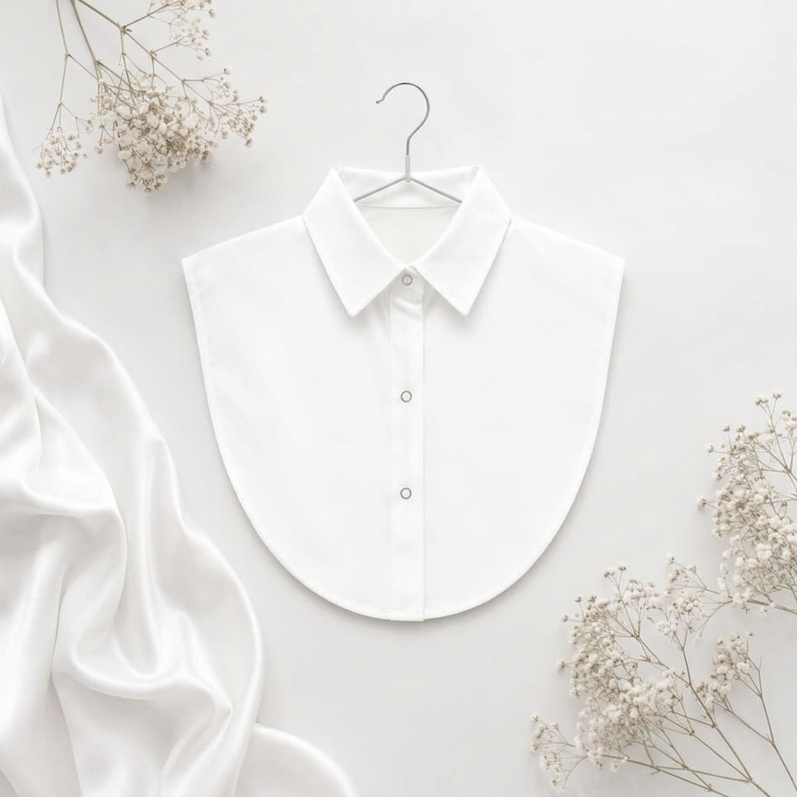 Jersey Shirt Collar Neck Cover (white)