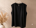Yara Sleeveless Modest Blouse (Black)