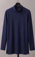 Longline Cotton Body Cover Top (Navy Blue)