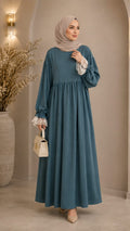 Summer Silk Jessica Dress (Blue)