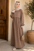 Summer Silk Jessica Dress (Beige)