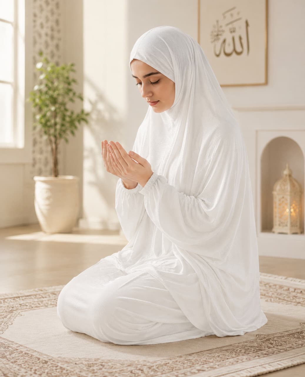 Striped Prayer Set (white)
