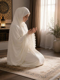 Jersey Prayer Set with Guipure Lace Trim