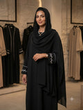 Hajj & Umrah Super Yara Abaya with Large Hijab (Black)