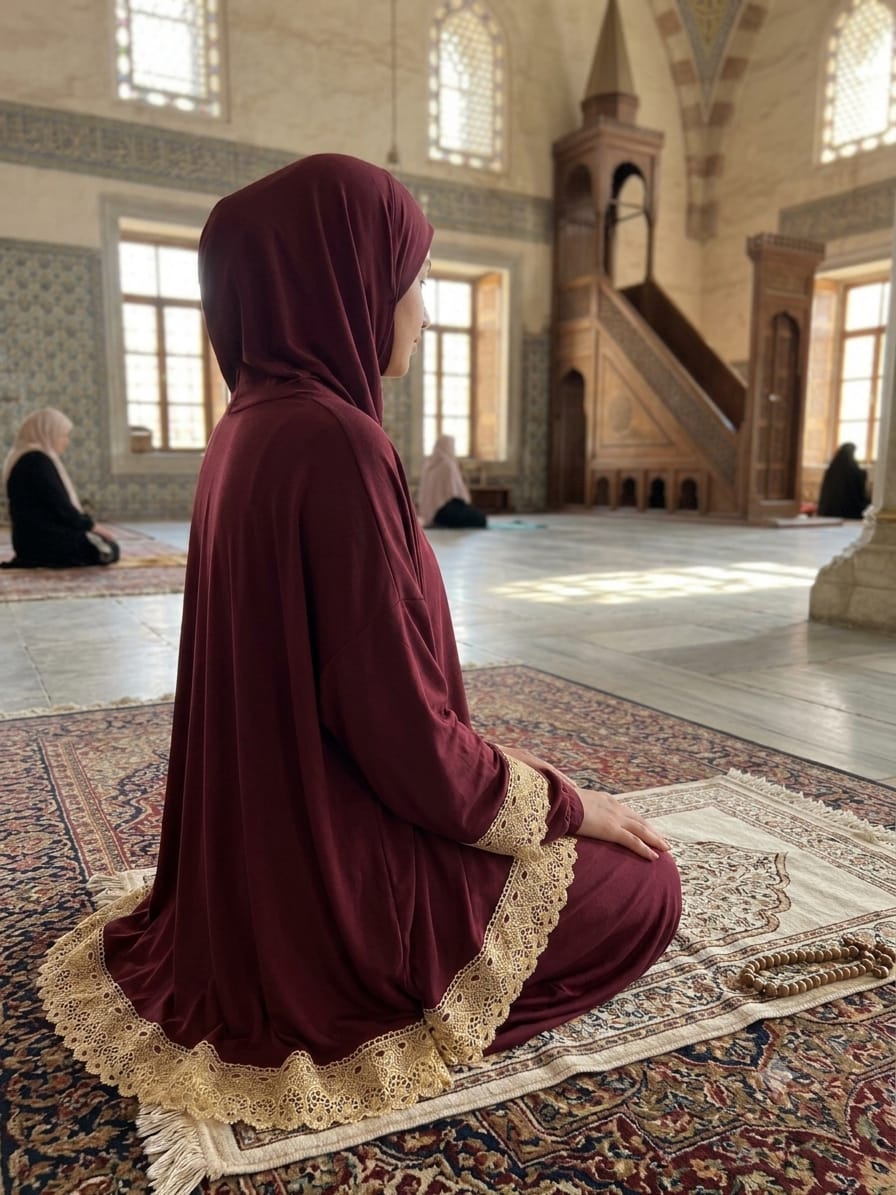 Cool Lycra Prayer Dress (Bordo)