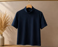 Short-Sleeve Cotton Body Cover Top (Navy Blue)