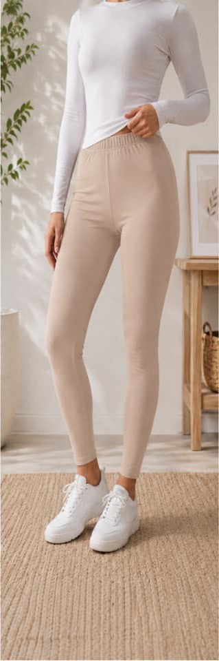 Everyday Modest Leggings (Beige)