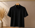Short-Sleeve Cotton Body Cover Top (Black)