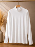 Long-Sleeve Cotton Body Cover Top (White)