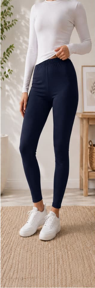 Everyday Modest Leggings (Navy Blue)
