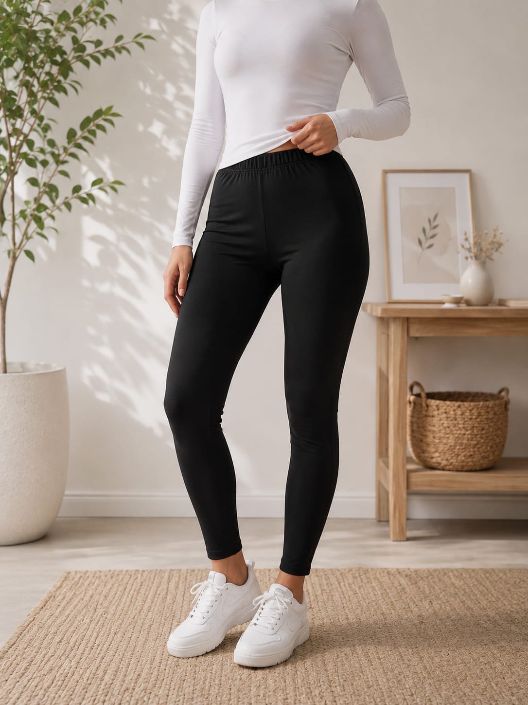 Everyday Modest Leggings (Black)
