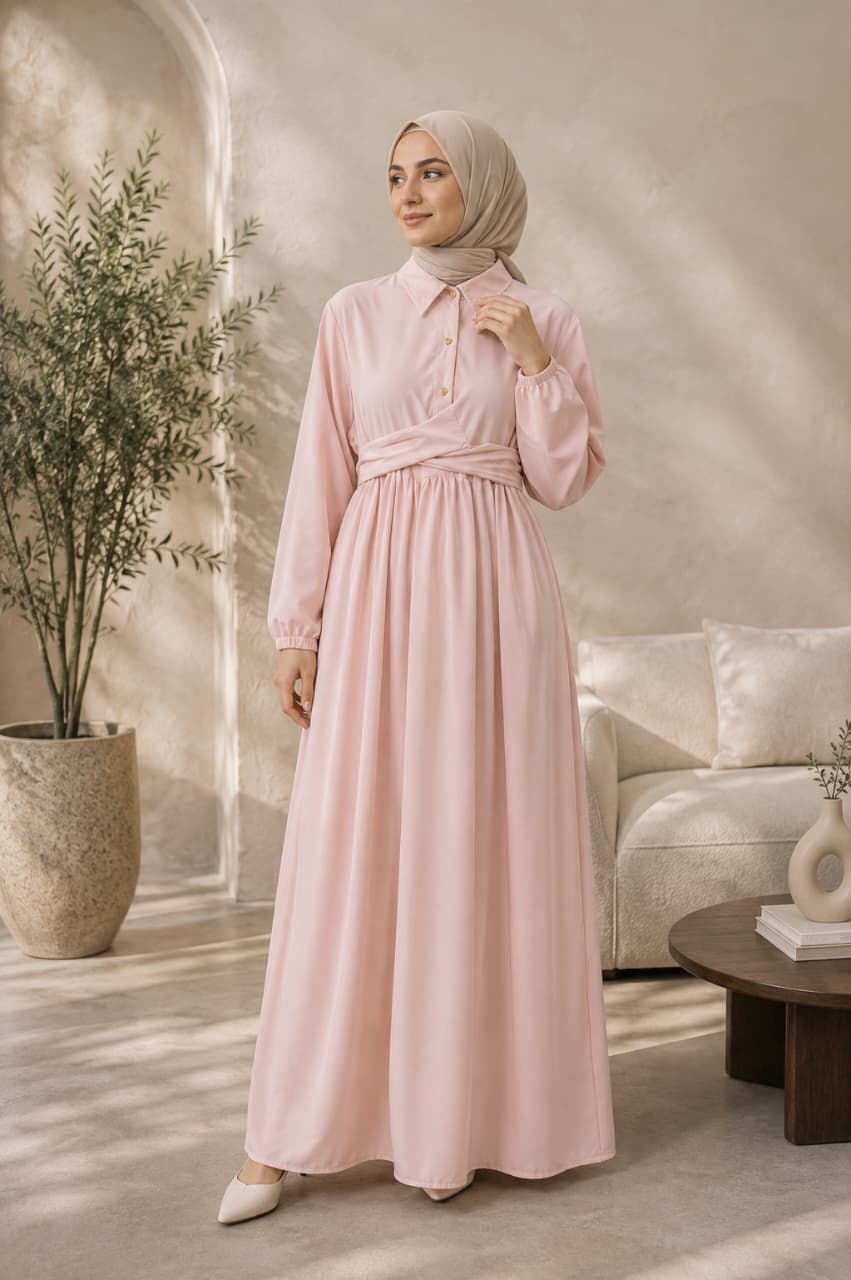 Jessica Summer Maxi Dress with Waist Tie