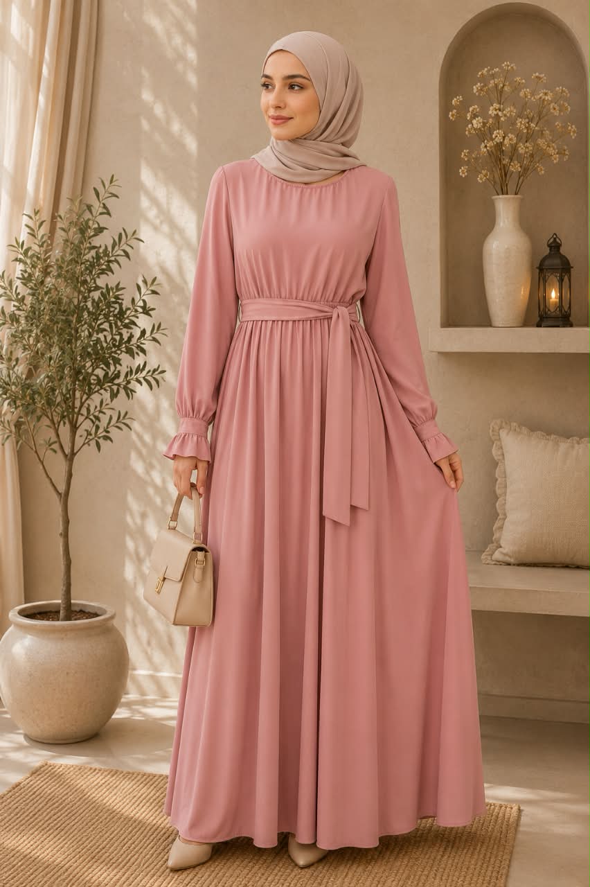 Summer Butter Crepe Maxi Dress.