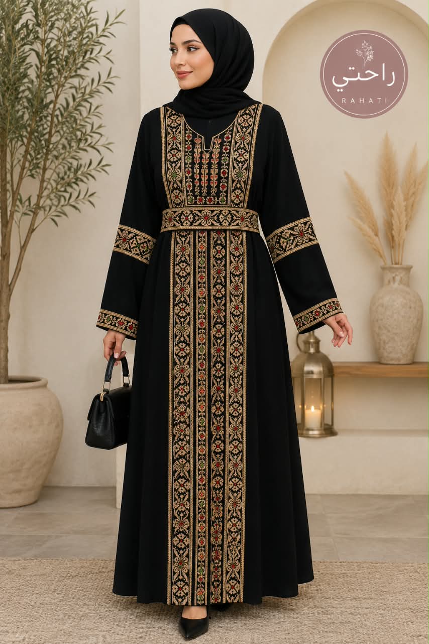 Embroidered Crepe Abaya.