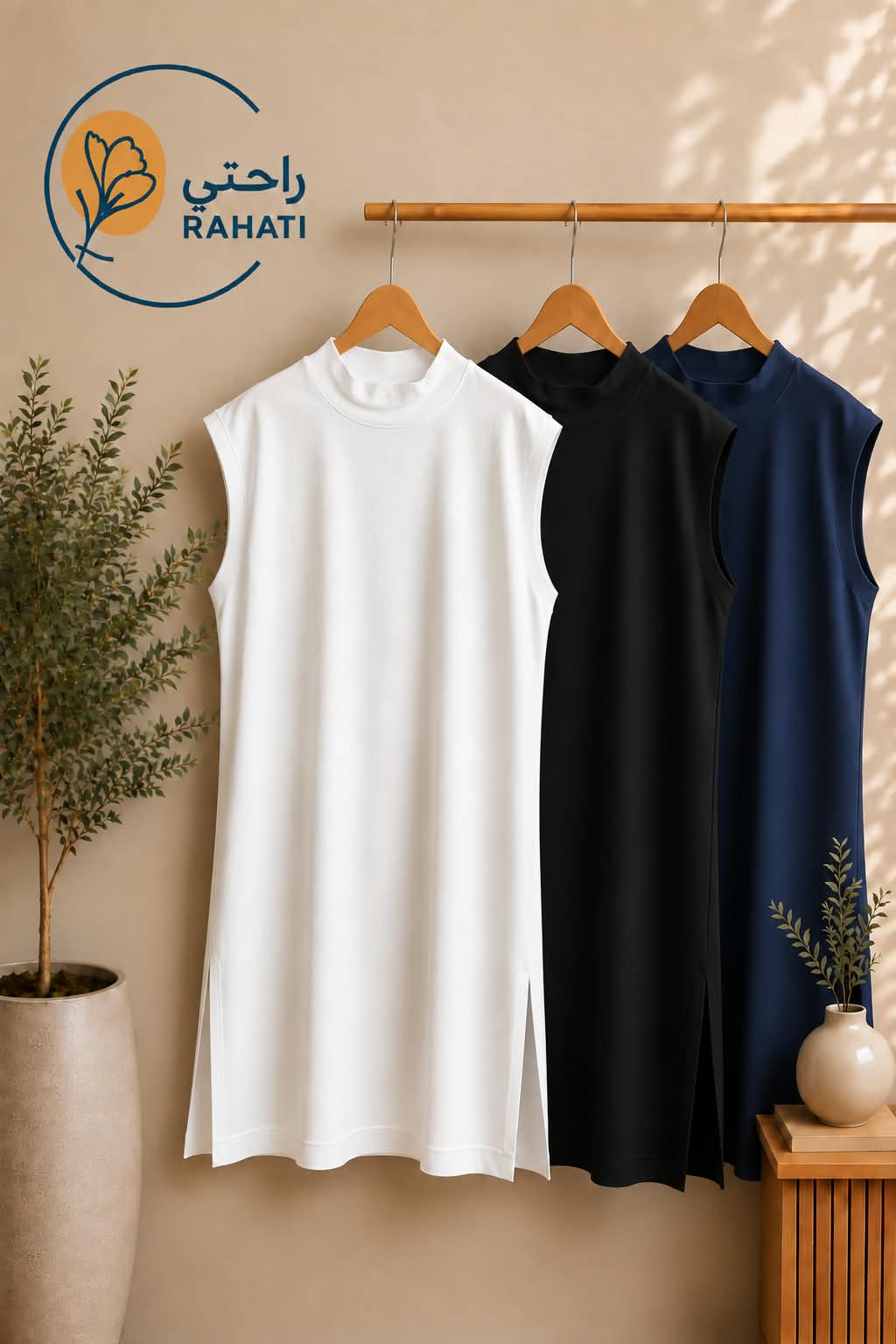 Plus Size Cotton Sleeveless Tops – 3-Piece Bundle.