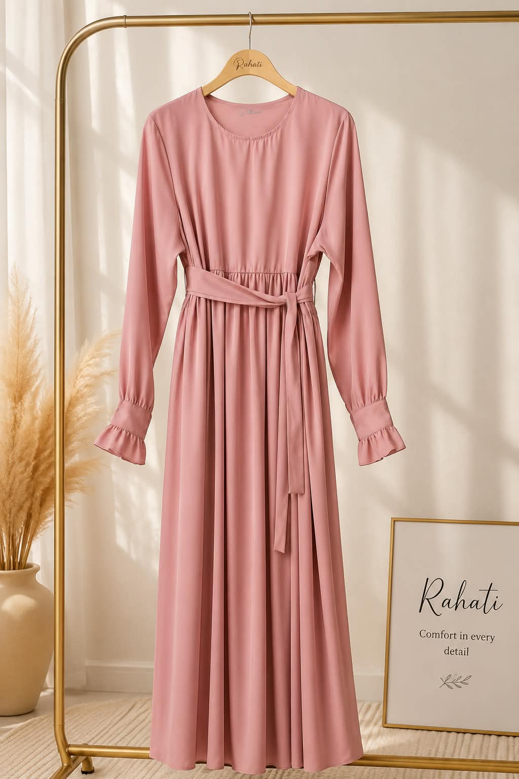 Summer Butter Crepe Maxi Dress.