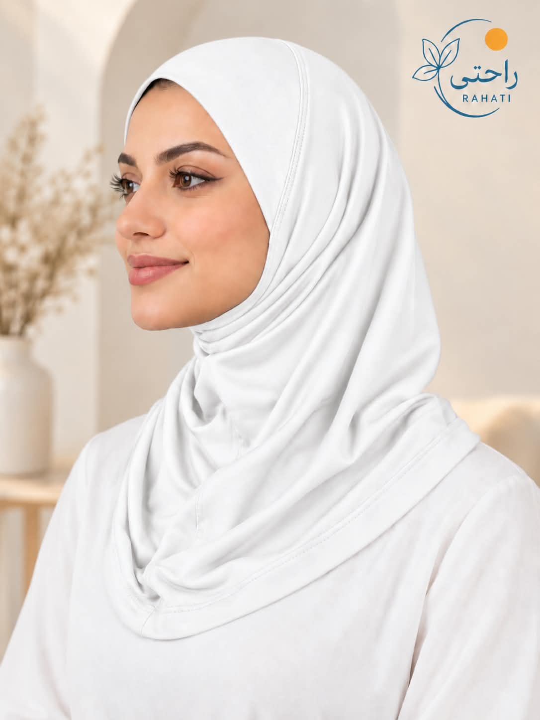 Black lycra hijab detail