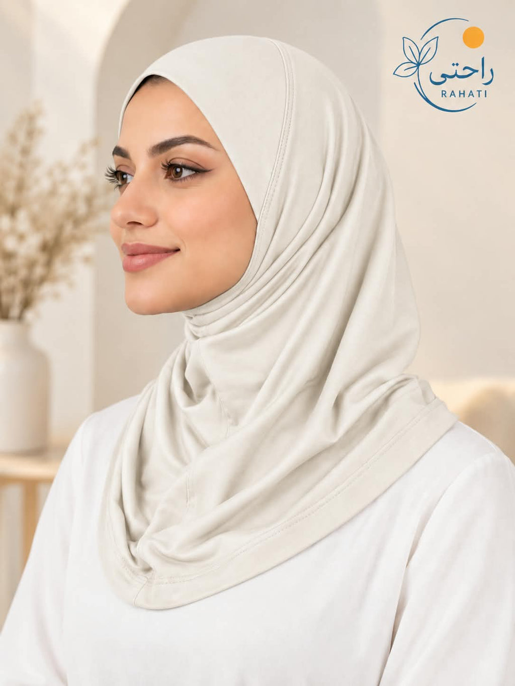 Black lycra hijab side view