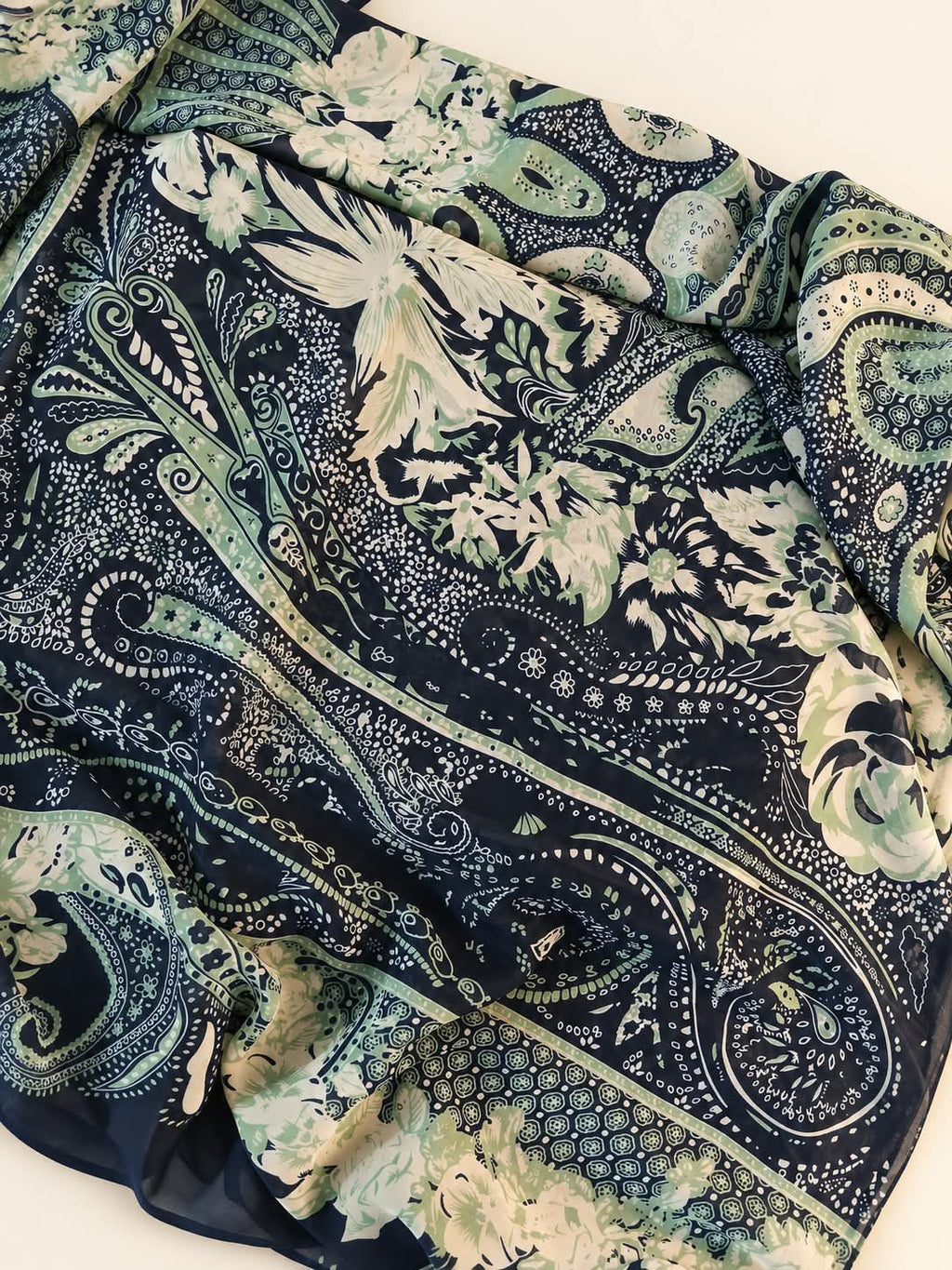 Soft Printed Crepe Square Hijab Scarf