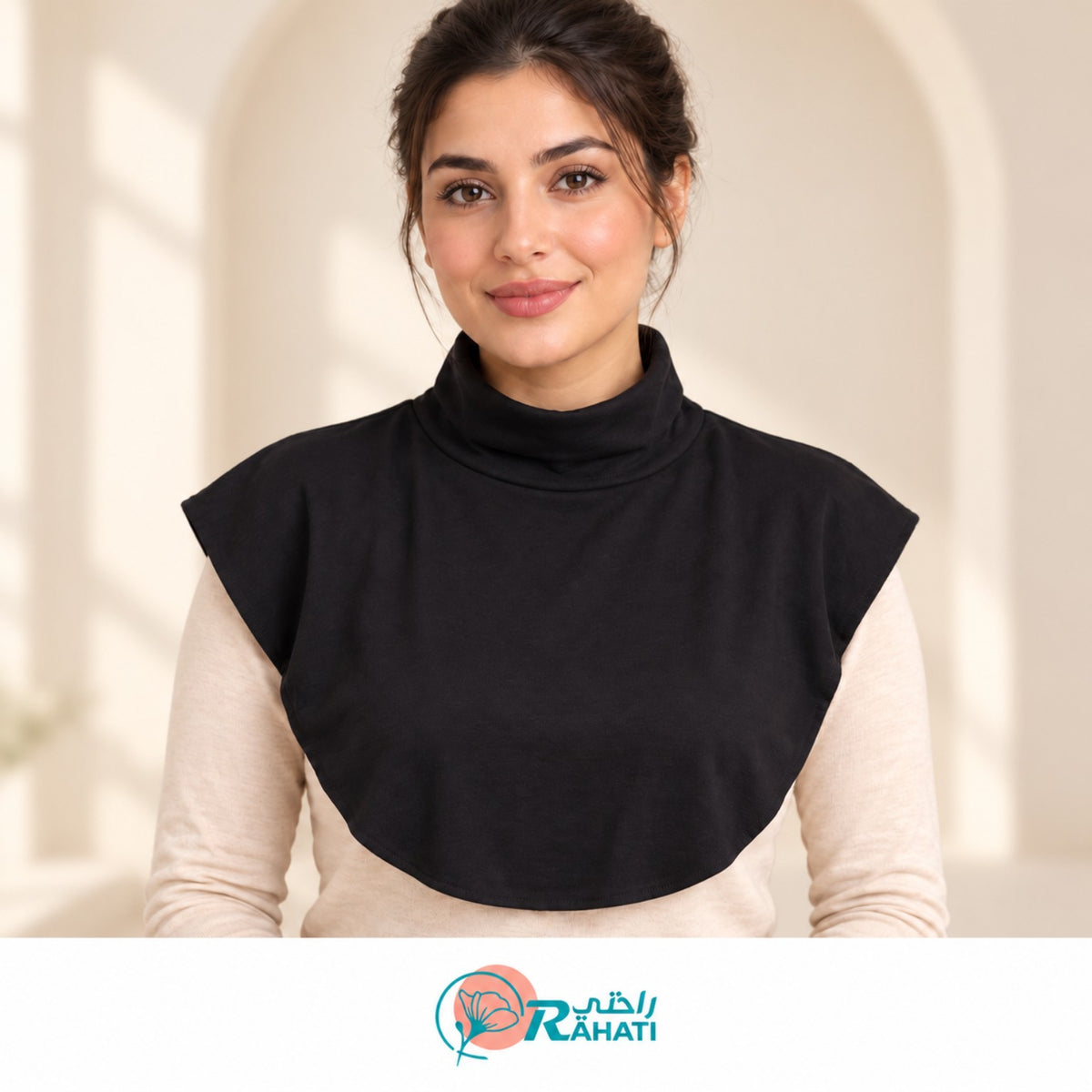 Cotton Neck Cover - Black