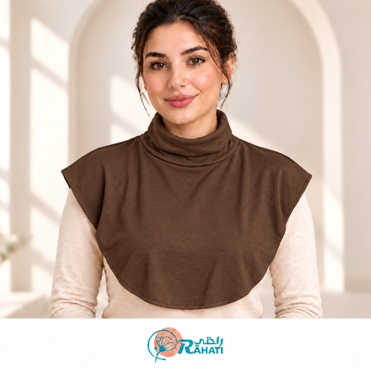 Cotton Neck Cover - Brown