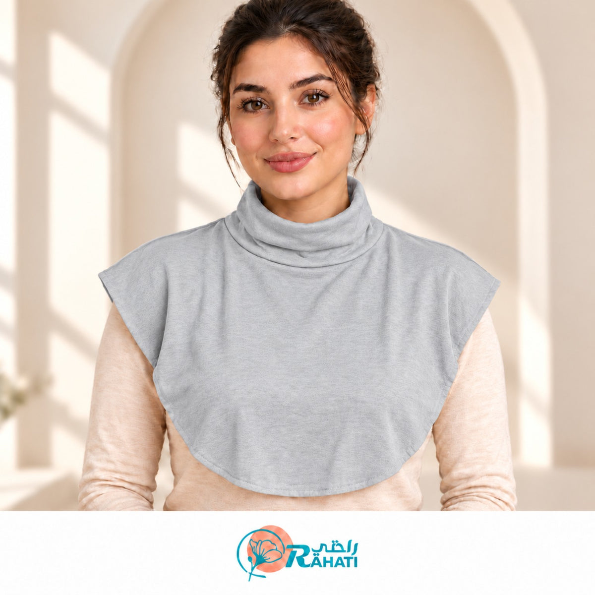 Cotton Neck Cover - Light Grey