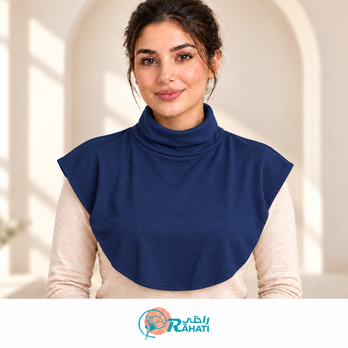 Cotton Neck Cover - Navy