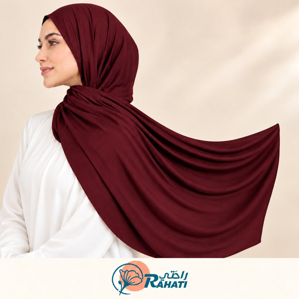 Egyptian Cotton Shawl - Burgundy