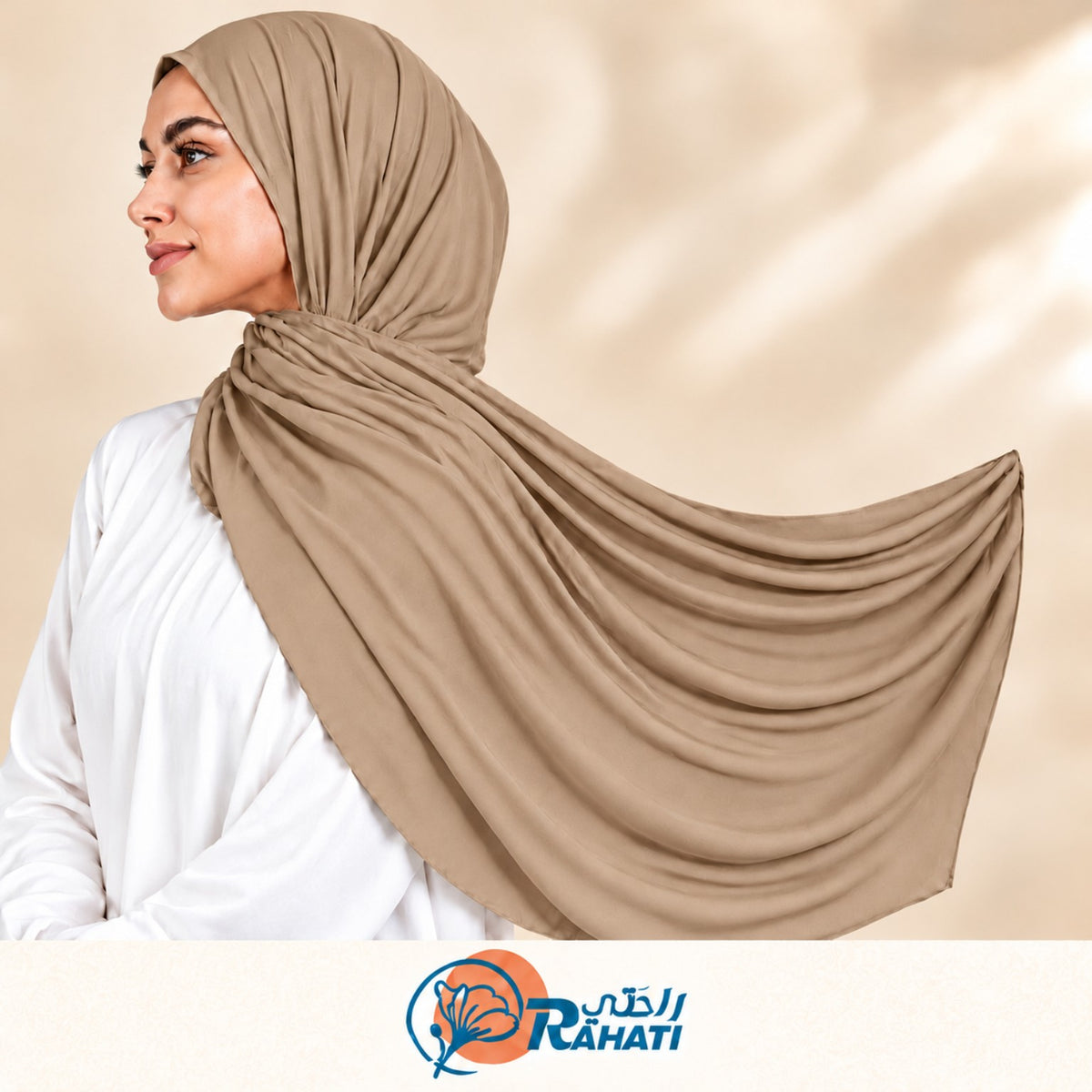 Egyptian Cotton Shawl - Dark Beige