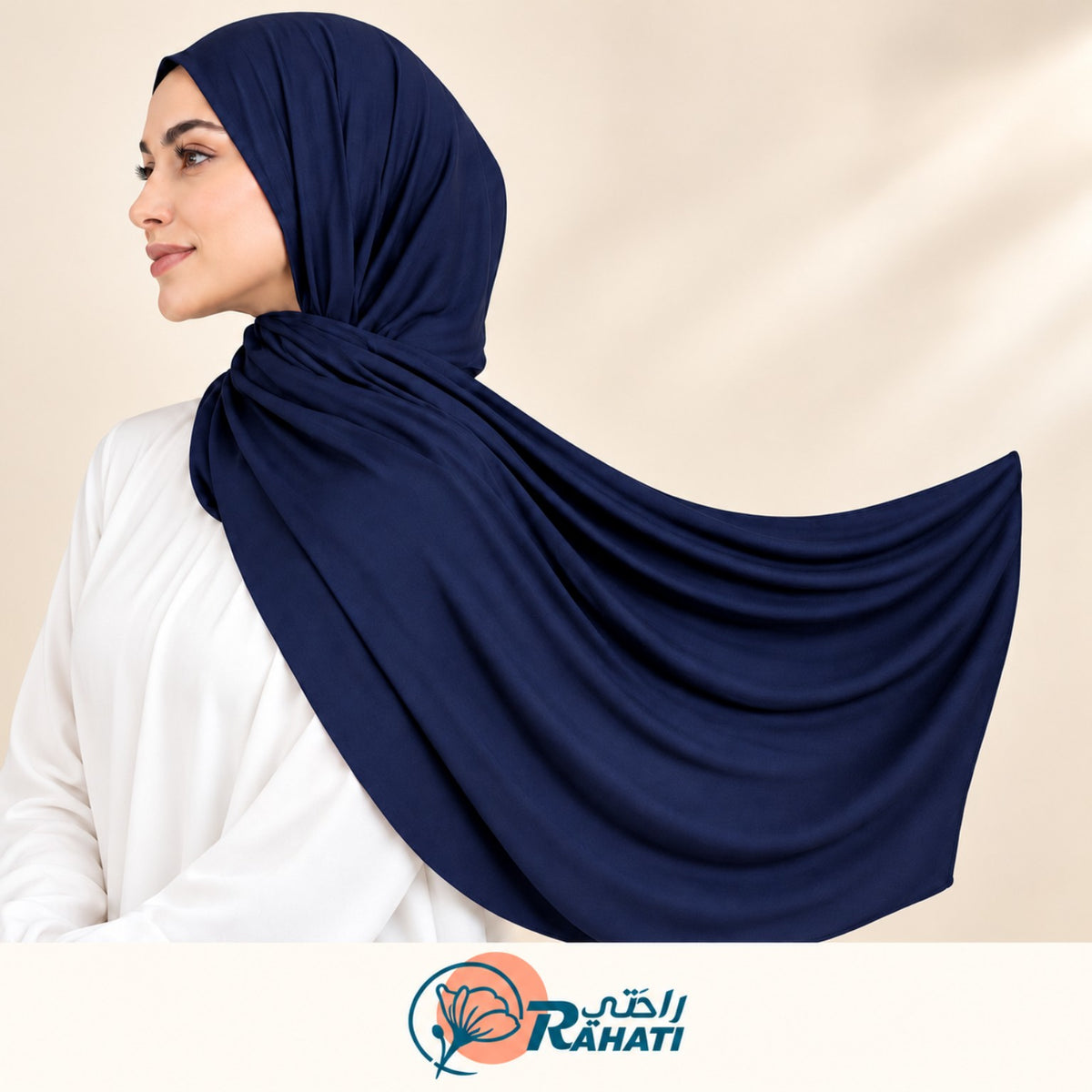 Egyptian Cotton Shawl - Navy