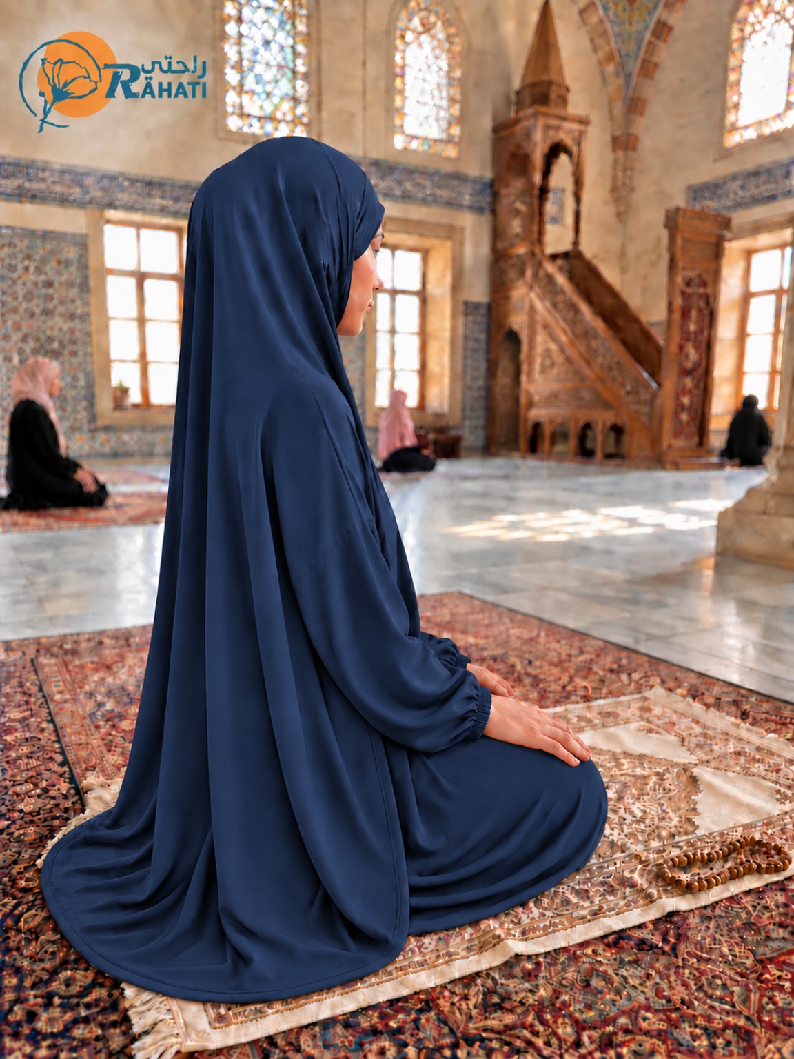 Two-piece lycra prayer set – Navy
