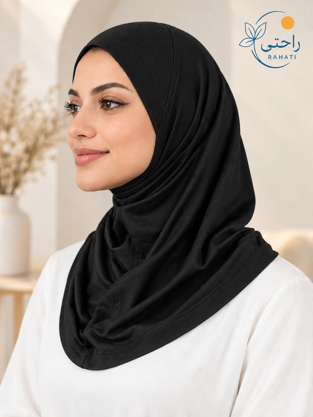 One-piece black lycra hijab