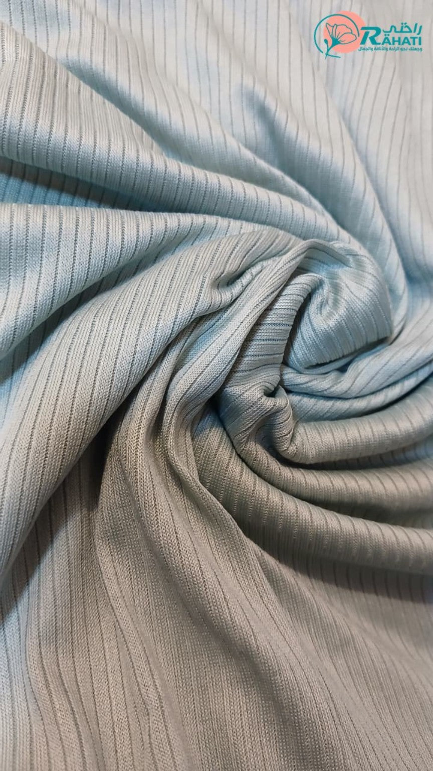 Close-up of ribbed cotton fabric texture