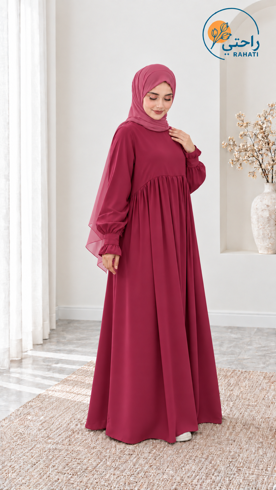 Summer Butter Crepe Maxi Dress.
