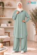 Plus Size Jersey Summer Modest Set (mint)