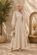 Lined Guipure Autumn Maxi Dress.