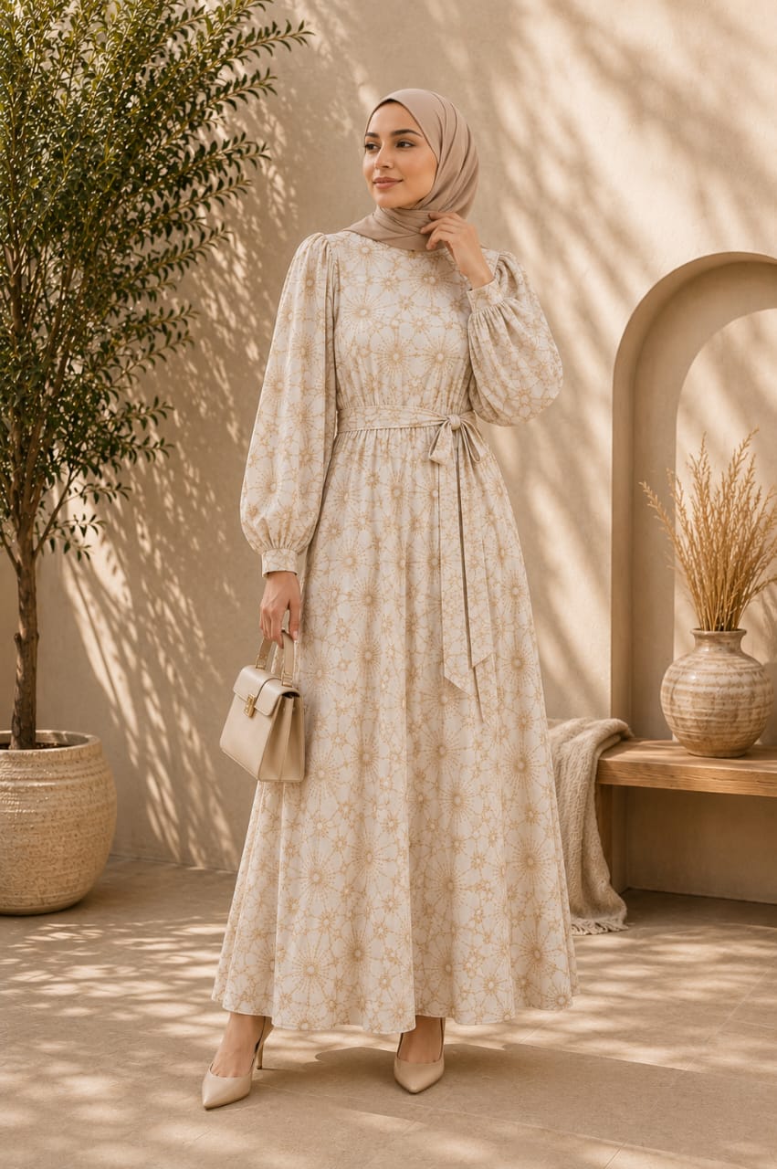 Lined Guipure Autumn Maxi Dress.
