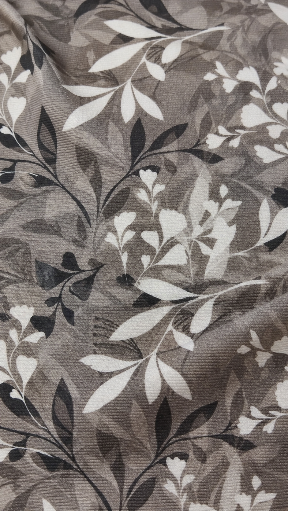 Two-Piece Cotton Prayer Set – Grey Leaves